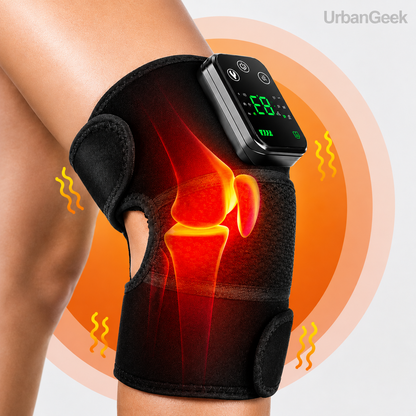 Heated Vibration Knee Massager | 5-Level Heat + 3 Massage Modes | Rechargeable Cordless