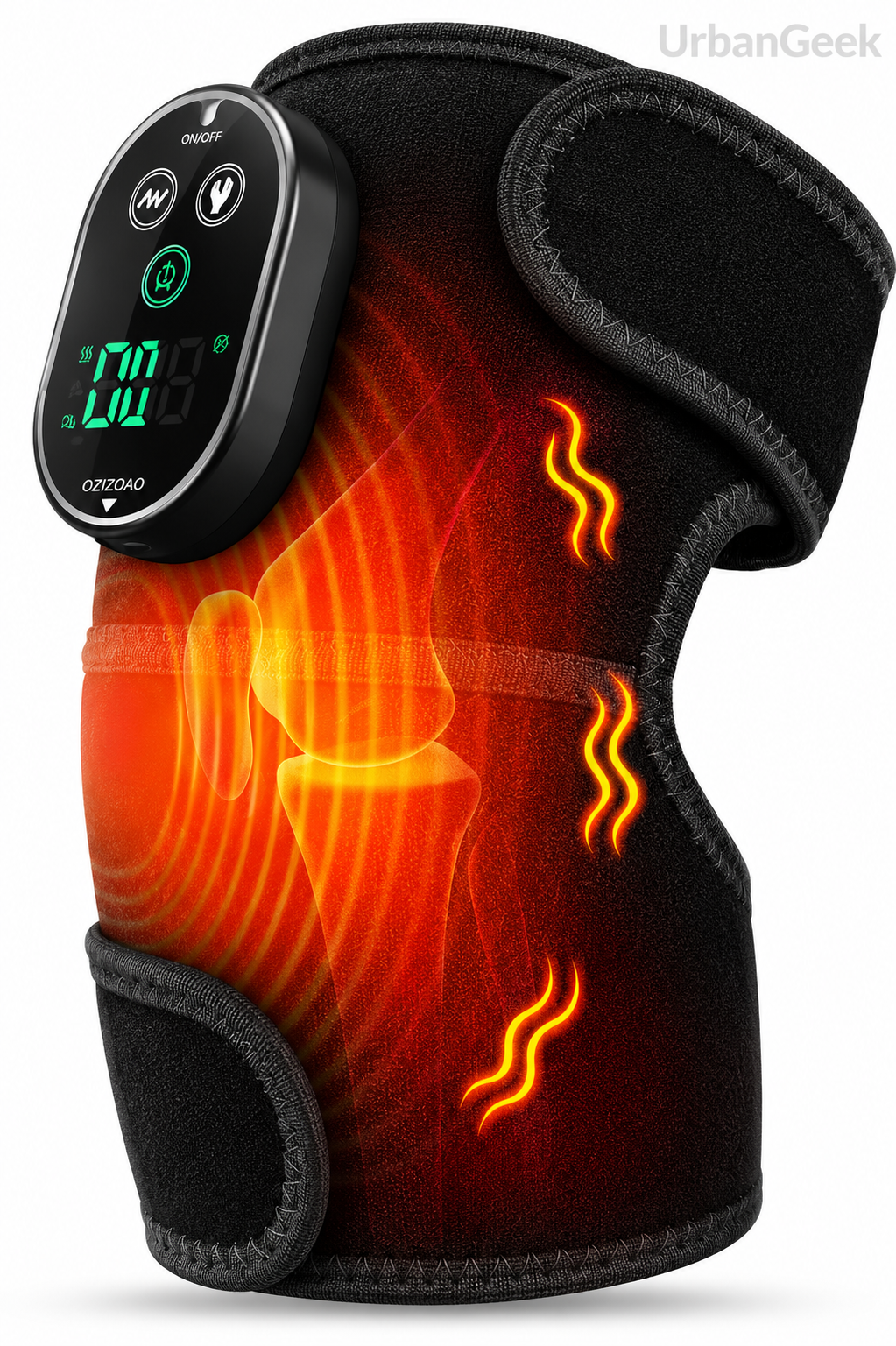 Heated Vibration Knee Massager | 5-Level Heat + 3 Massage Modes | Rechargeable Cordless