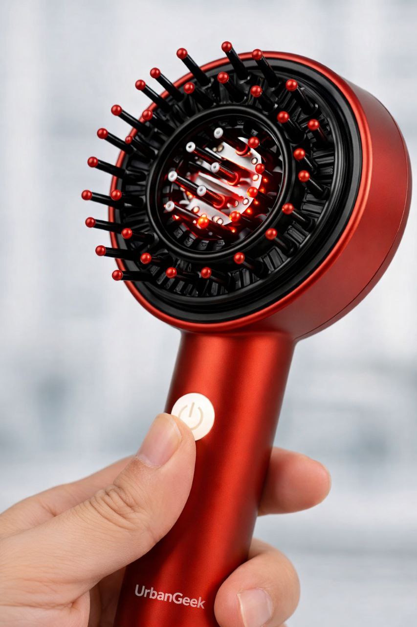UrbanGeek 3-in-1 Red Light Therapy Scalp Massager Relaxing Scalp Care Device | 6-Month Warranty