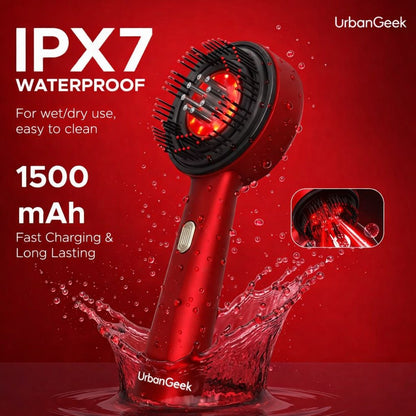 UrbanGeek 3-in-1 Red Light Therapy Scalp Massager Relaxing Scalp Care Device | 6-Month Warranty