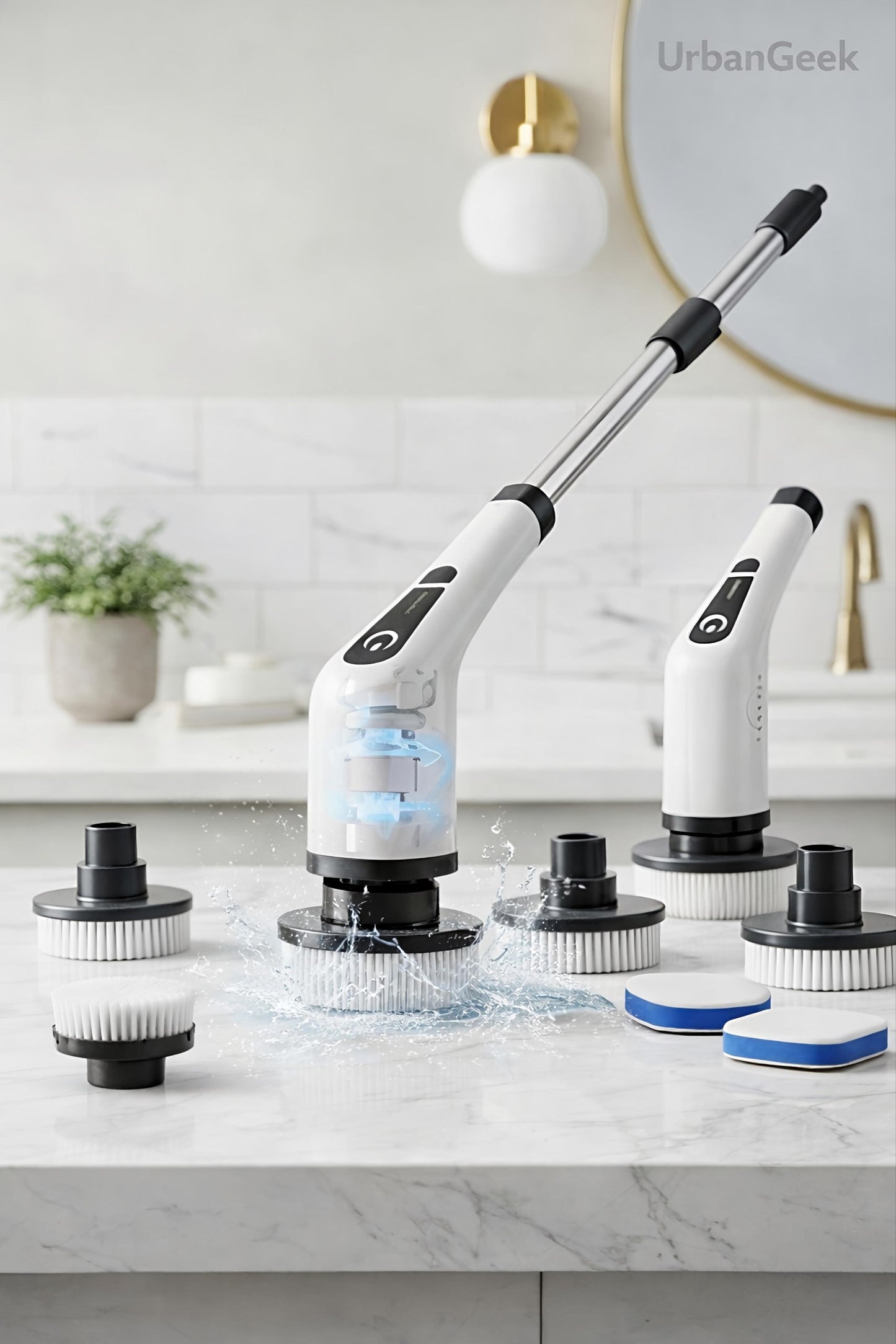Electric Spin Scrubber – 400RPM Powerful Cleaning Brush For Bathroom, Tiles, Glass & Kitchen