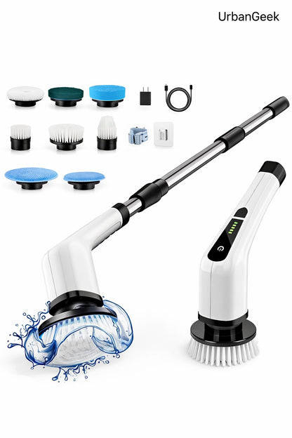 Electric Spin Scrubber – 400RPM Powerful Cleaning Brush For Bathroom, Tiles, Glass & Kitchen