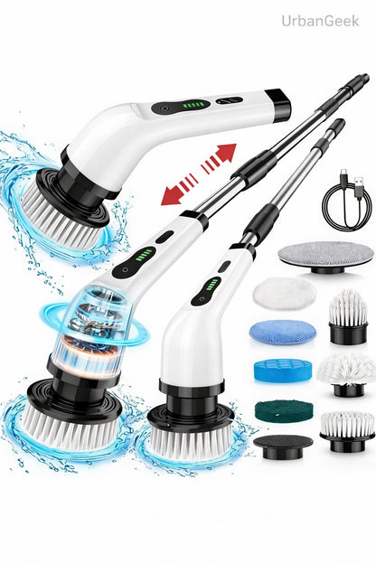 Electric Spin Scrubber – 400RPM Powerful Cleaning Brush For Bathroom, Tiles, Glass & Kitchen