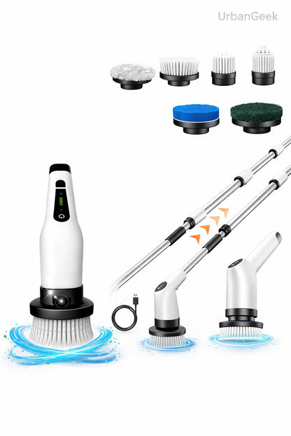 Electric Spin Scrubber – 400RPM Powerful Cleaning Brush For Bathroom, Tiles, Glass & Kitchen